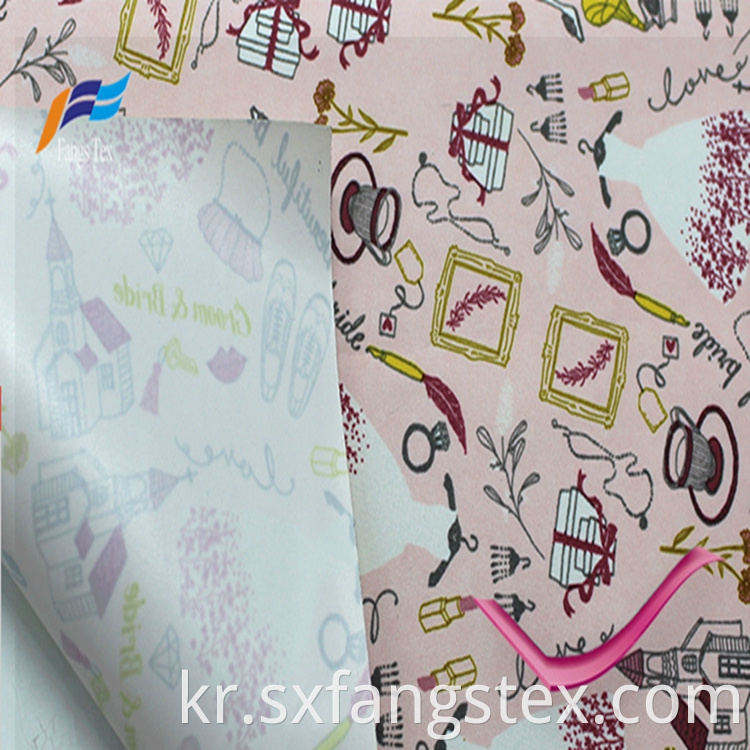 Polyester 190T PVC Taffeta Printed Waterroof Children Fabric